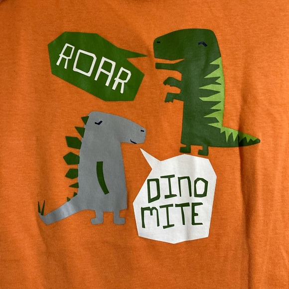 🌸NWT Gymboree Orange and Blue Dinosaur Print Pajama Set C - Picture 3 of 5